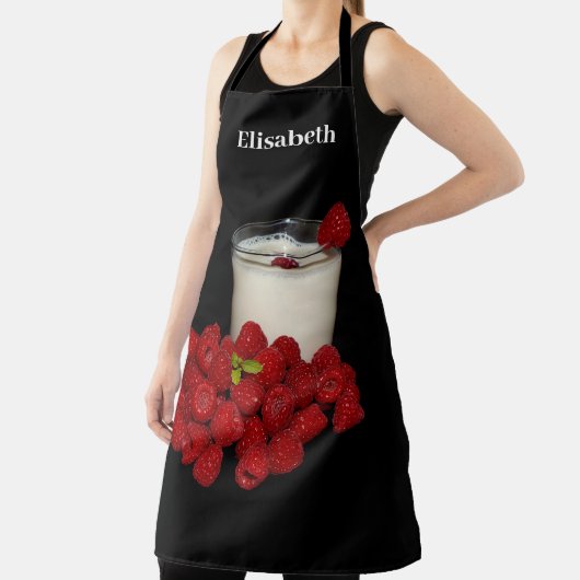 witte melk met rode frambozen schort (Insitu)