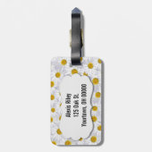 witte melkinkuiling met schuine label bagagelabel (Achterkant verticaal)