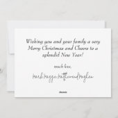 Witte MERRY Vakantie Kerstmis Kaart (Achterkant)