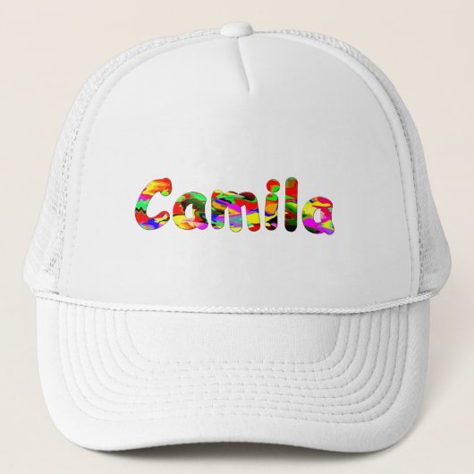 Witte mesh dop voor Camila Trucker Pet (Voorkant)