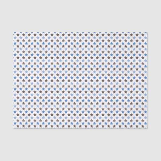 WITTE MET BLAUWE EN BLAUWE STARTEN TISSUEPAPIER (Voorkant)
