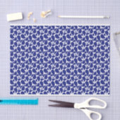 WITTE MET BLAUWE PAISLEY-PATRONEN TISSUEPAPIER (Craft)