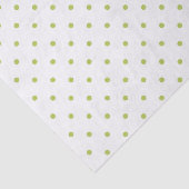 WITTE MET BLEKE LIME GROENE POLKA DOTS TISSUEPAPIER (Detail)