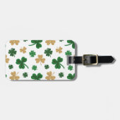 WITTE MET GROENE EN GOUDE GLITTER KIJKSJAMROCKS BAGAGELABEL (Voorkant horizontaal)