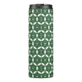 WITTE MET GROENE IERSE CELTISCHE KNOT PATTERS THERMOSBEKER (Achterkant)