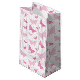 WITTE MET PASTEL PINK VALENTIJNSDAG BUTTERFLIES KLEIN CADEAUZAKJE