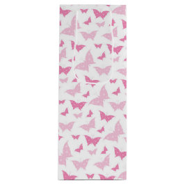 WITTE MET PASTEL PINK VALENTIJNSDAG BUTTERFLIES WIJN CADEAUTAS