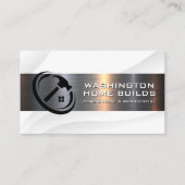 Witte metallische ondergrond visitekaartje (Voorkant)