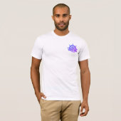 Witte MG-T-shirt, Kleurenkant Logo/Volledige kleur T-shirt (Voorkant volledig)
