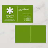 Witte middelste regel Sterretje - groen (669900) Visitekaartje (Voorkant / Achterkant)