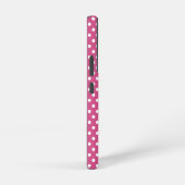 Witte Mini Polka Dots op Cranberry Roze Samsung Galaxy Hoesje (Rechterkant)