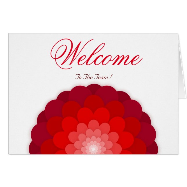 Witte Minimaal Lotus Welkom Wens (Voorkant Horizontaal)