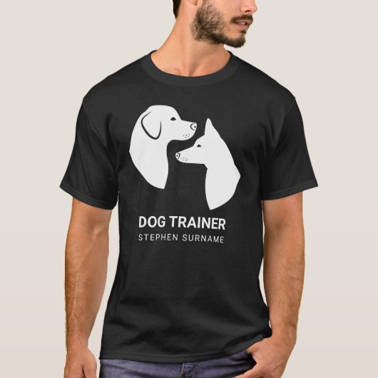 Witte minimale hond van de hond Silhouettes - Dog  T-shirt (Voorkant)
