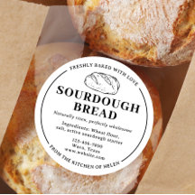 Witte Minimale Sourdough Bakkerij Brood Sticker
