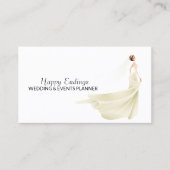 Witte minimalist voor huwelijkscoördinator visitekaartje (Voorkant)