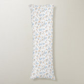 Witte minimalistische Boho Wildflower Pattern Lichaamskussen (Voorkant Verticaal)