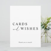 Witte minimalistische bruiloft en -taart kaart (Staand voorkant)