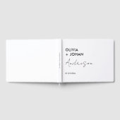 Witte minimalistische bruiloft gastenboek (Volledig)