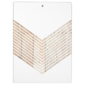 Witte minimalistische chevron met hout klembord (Achterkant)