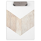 Witte minimalistische chevron met hout klembord (Voorkant)