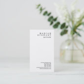 Witte minimalistische elegant, gesofisticeerd mode visitekaartje (Staand voorkant)