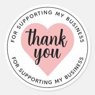 Witte minimalistische esthetiek dank u cirkel stic ronde sticker