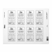 Witte minimalistische etiketten van bakken en lich (Full Sheet)