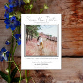 Witte Minimalistische Foto Save The Date