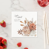 Witte minimalistische Herfst bloemenboeket bruilof Servet (Insitu)