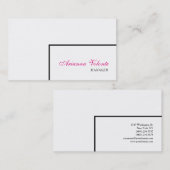 Witte minimalistische legante moderne eminine visitekaartje (Voorkant / Achterkant)