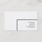 Witte minimalistische legante moderne eminine visitekaartje (Achterkant)