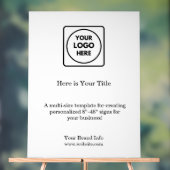 Witte minimalistische Logo | Moderne eenvoudige br Acryl Bord (Neutraal)