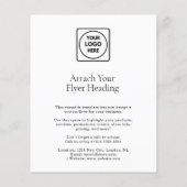 Witte minimalistische Logo | Schone, eenvoudige za Flyer (Achterkant)