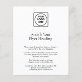 Witte minimalistische Logo | Schone, eenvoudige za Flyer (Voorkant)