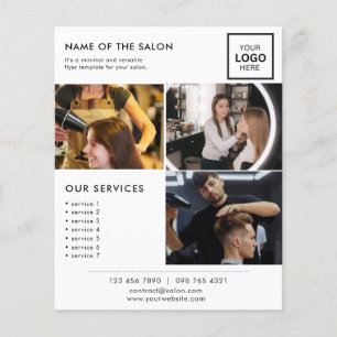 Witte Minimalistische Marketing Foto Flyer voor Sa