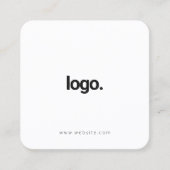 Witte minimalistische moderne influencer scanbaar vierkante visitekaartje (Voorkant)