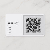witte minimalistische - QR-code - Visitekaartje (Achterkant)