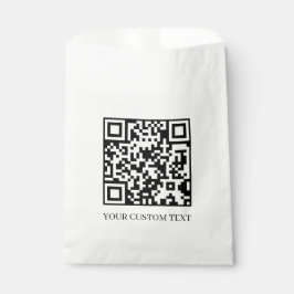 Witte Minimalistische QR | Schoon Aangepaste Tekst Bedankzakje