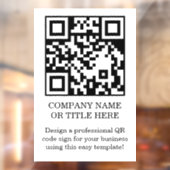 Witte Minimalistische Schone QR-code Ruitsticker Raamsticker (Vel 2)