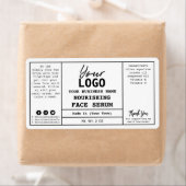 Witte minimalistische serumlabels etiket (Insitu)