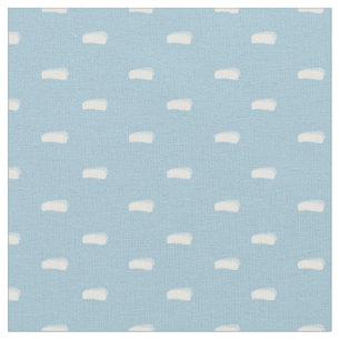 Witte Minimalistische Strepen op Pastelblauw Stof