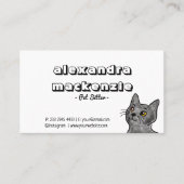 Witte, minimalistische tandwieltjes en tandwieltje visitekaartje (Voorkant)