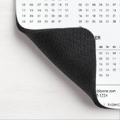 Witte minimalistische vibes 2024 monogram kalender muismat (Hoek)