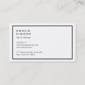 Witte minimalistische Visitekaartjes (Achterkant)