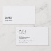 Witte minimalistische Visitekaartjes (Voorkant / Achterkant)