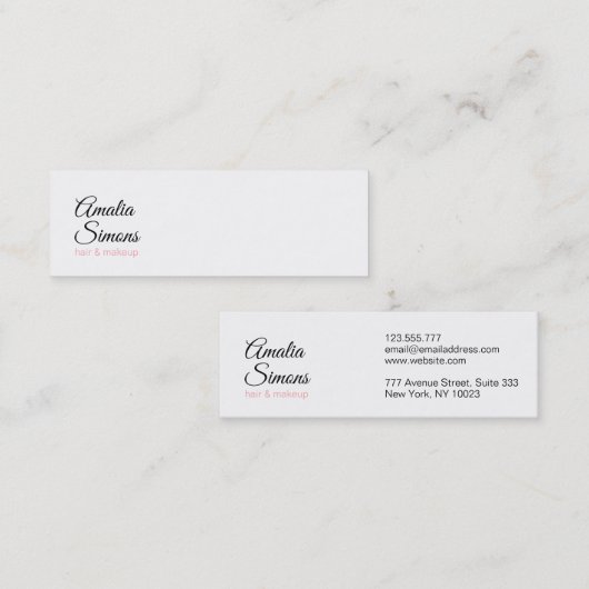 Witte minimalistische Visitekaartjes (Voorkant / Achterkant)