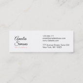 Witte minimalistische Visitekaartjes (Achterkant)