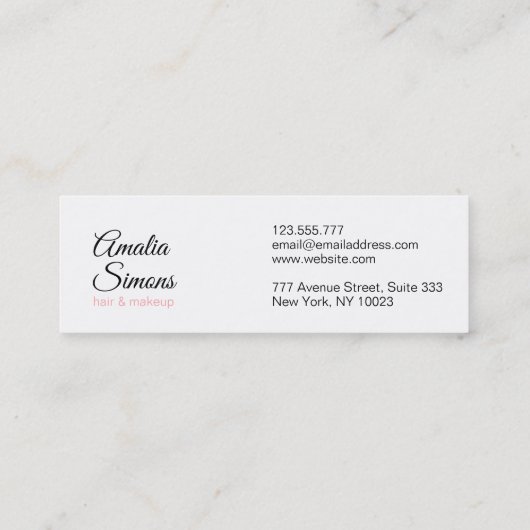 Witte minimalistische Visitekaartjes