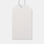 Witte minimalistische waterverf bloemen bruiloft cadeaulabel (Achterkant)