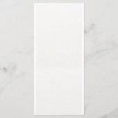 Witte minimalistische waterverf bloemen bruiloft menu (Achterkant)